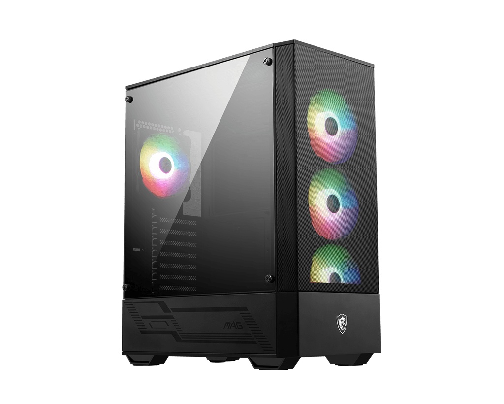 Компьютерный корпус без блока питания Case MSI MAG FORGE 112R, Midi-Tower, TG, 4x120mm ARGB, 2xUSB 3