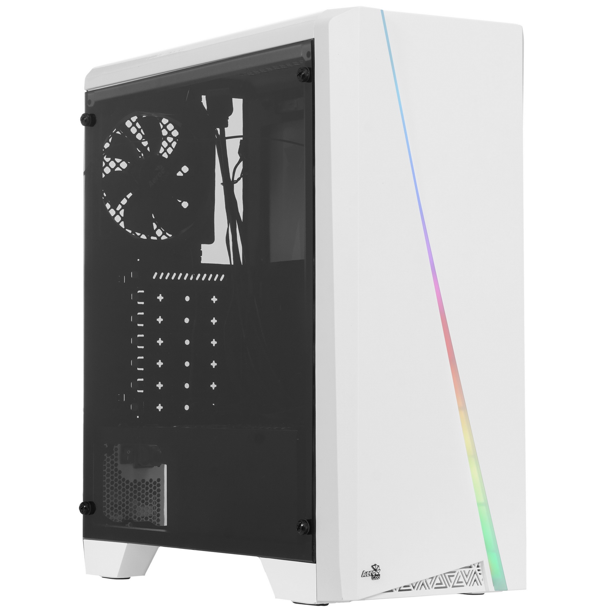 Компьютерный корпус Aerocool / Formula Cylon White без БП, боковое окно, с Card Reader, ATX, белый