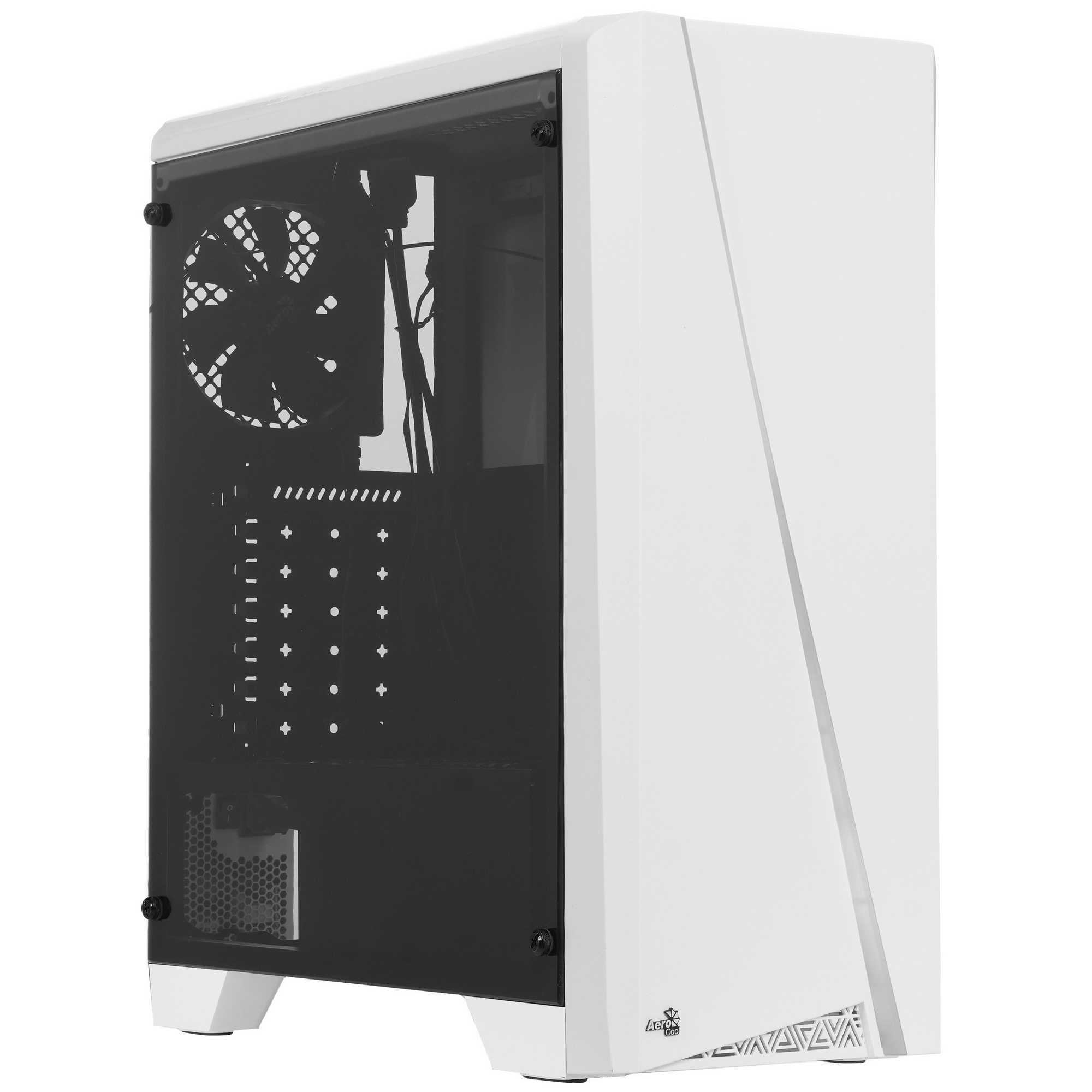 Компьютерный корпус Aerocool / Formula Cylon White без БП, боковое окно, с Card Reader, ATX, белый