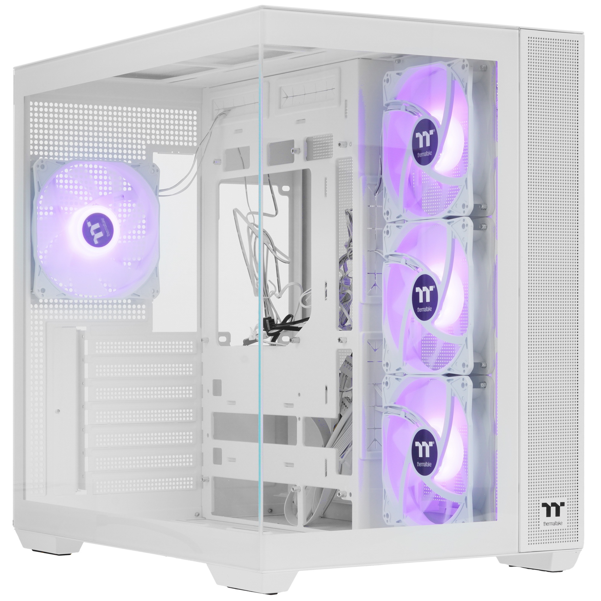 Корпус Thermaltake View 380 TG ARGB белый без БП ATX 6x120mm 2x140mm 1x200mm 2xUSB3.0 audio bott PSU