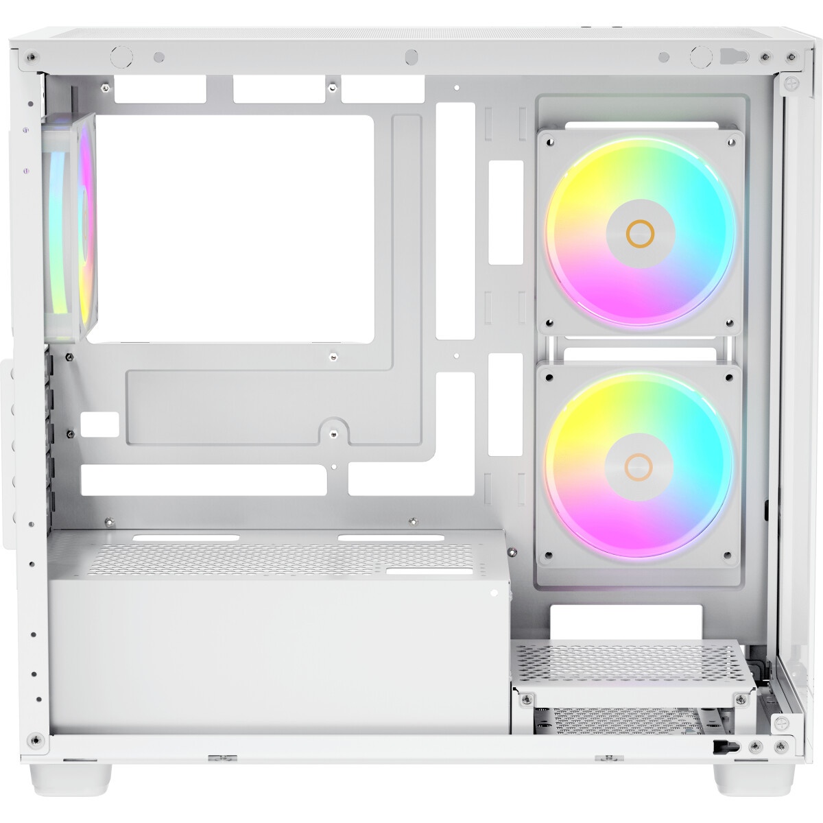 Компьютерный корпус Formula Crystal Z1CM белый без БП mATX 5x120mm 1xUSB3.0 audio bott PSU