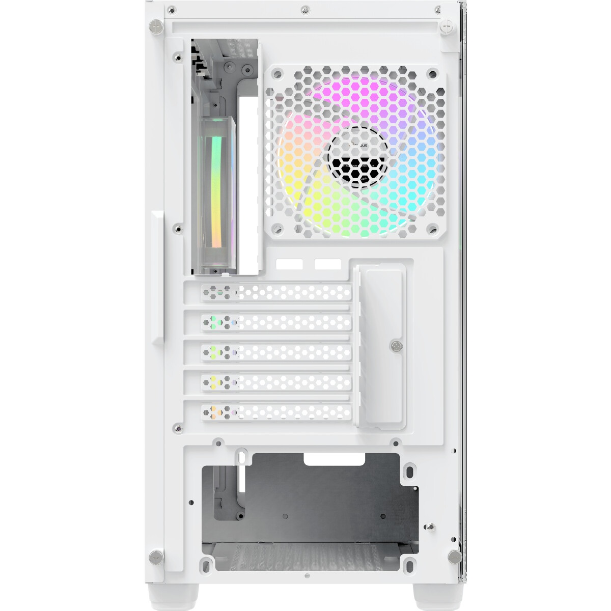 Компьютерный корпус Formula Crystal Z1CM белый без БП mATX 5x120mm 1xUSB3.0 audio bott PSU