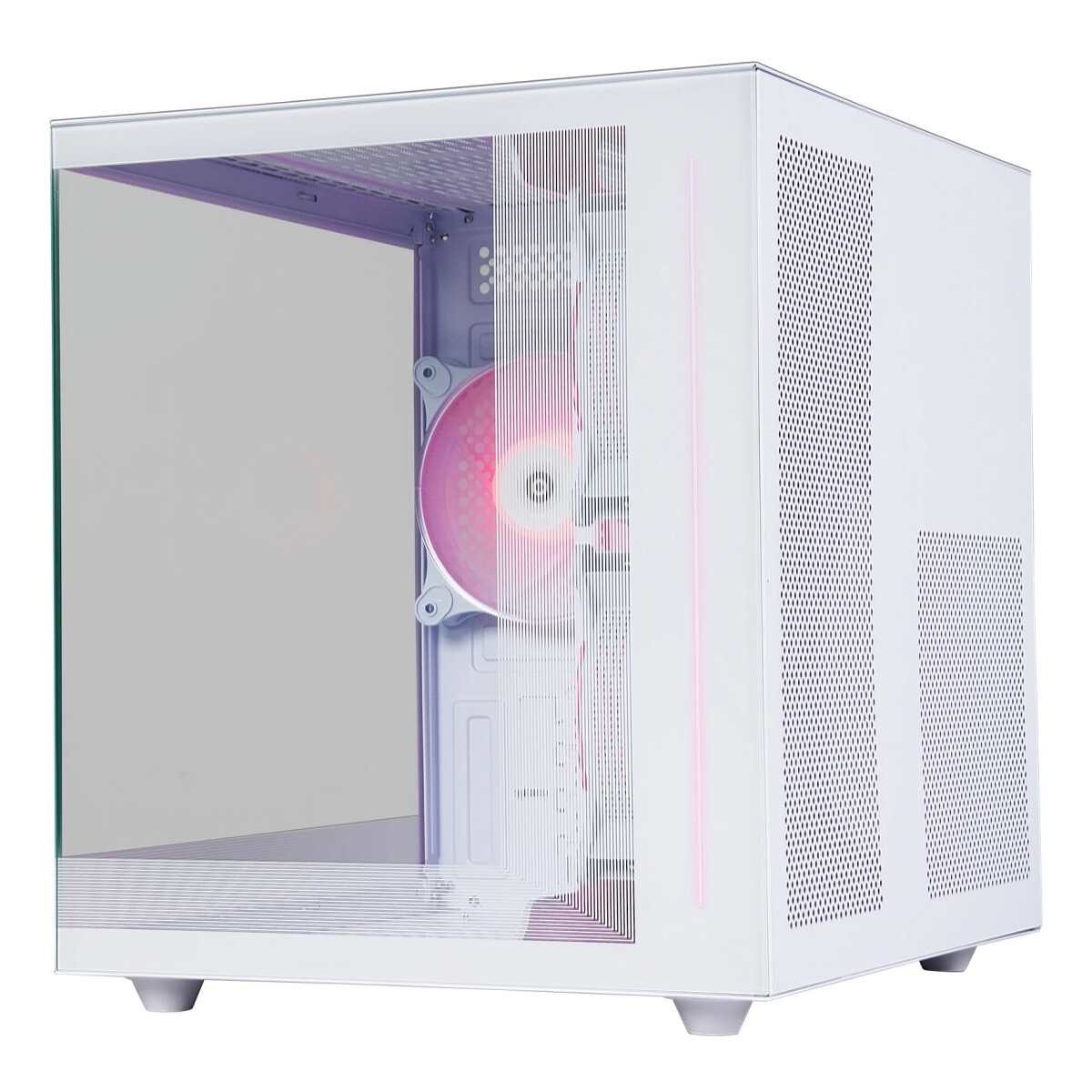 Компьютерный корпус Formula Crystal Z1CM белый без БП mATX 5x120mm 1xUSB3.0 audio bott PSU