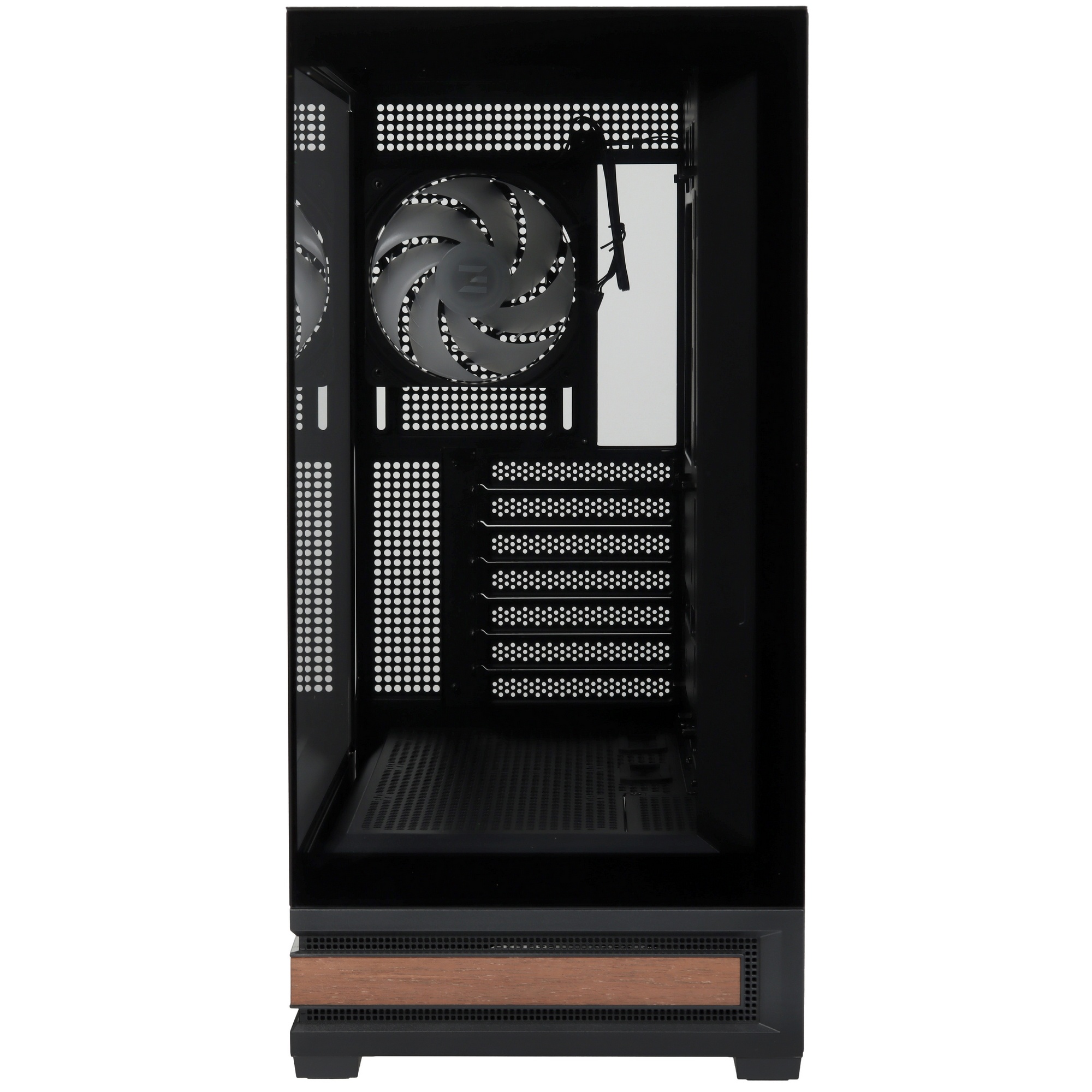Компьютерный корпус ZALMAN P40 NAMU, ATX, BLACK, WINDOW, WOODEN ELEMENTS, 2xCombo(2.5” or 3.5”), 1xU