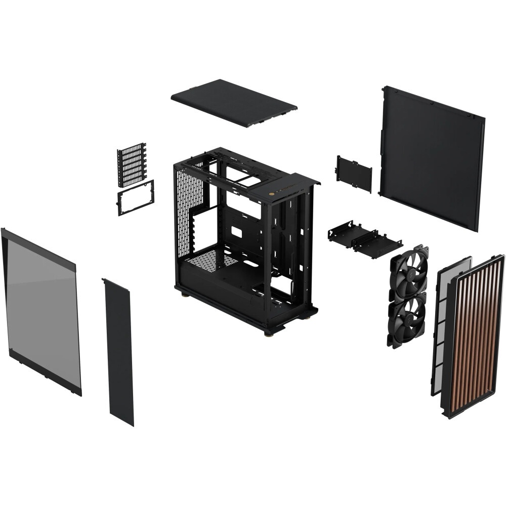 Корпус ПК без блока питания Fractal Design North XL RC Charcoal TG Dark, Full-Tower, 3x140mm, 2xUSB-