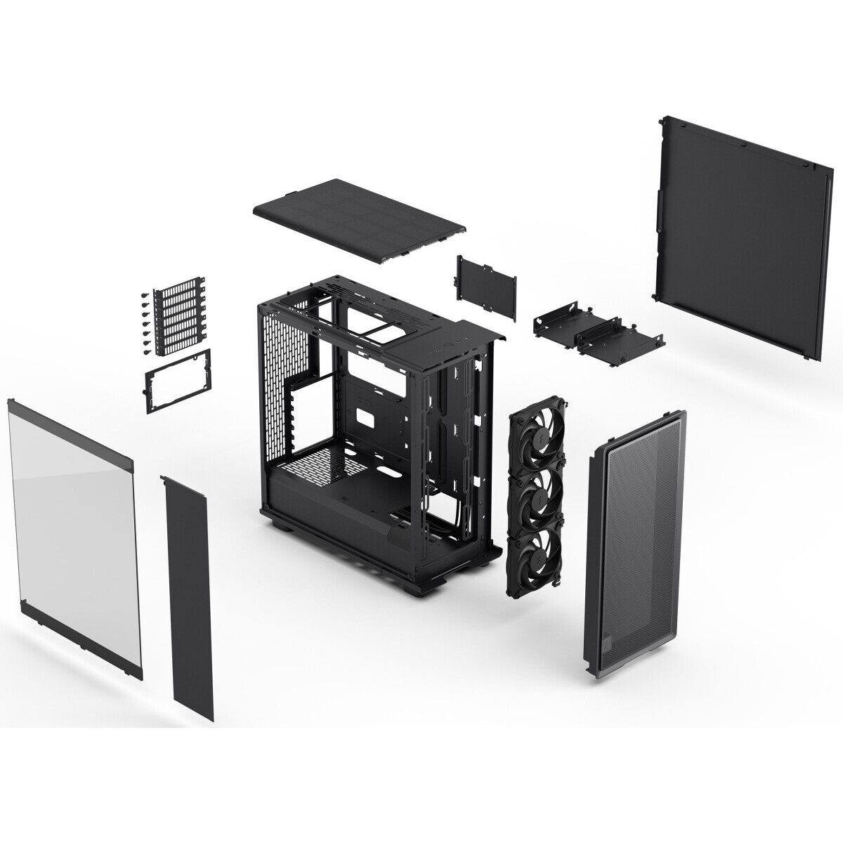 Корпус ПК без блока питания Fractal Design North XL RC Charcoal TG Dark, Full-Tower, 3x140mm, 2xUSB-