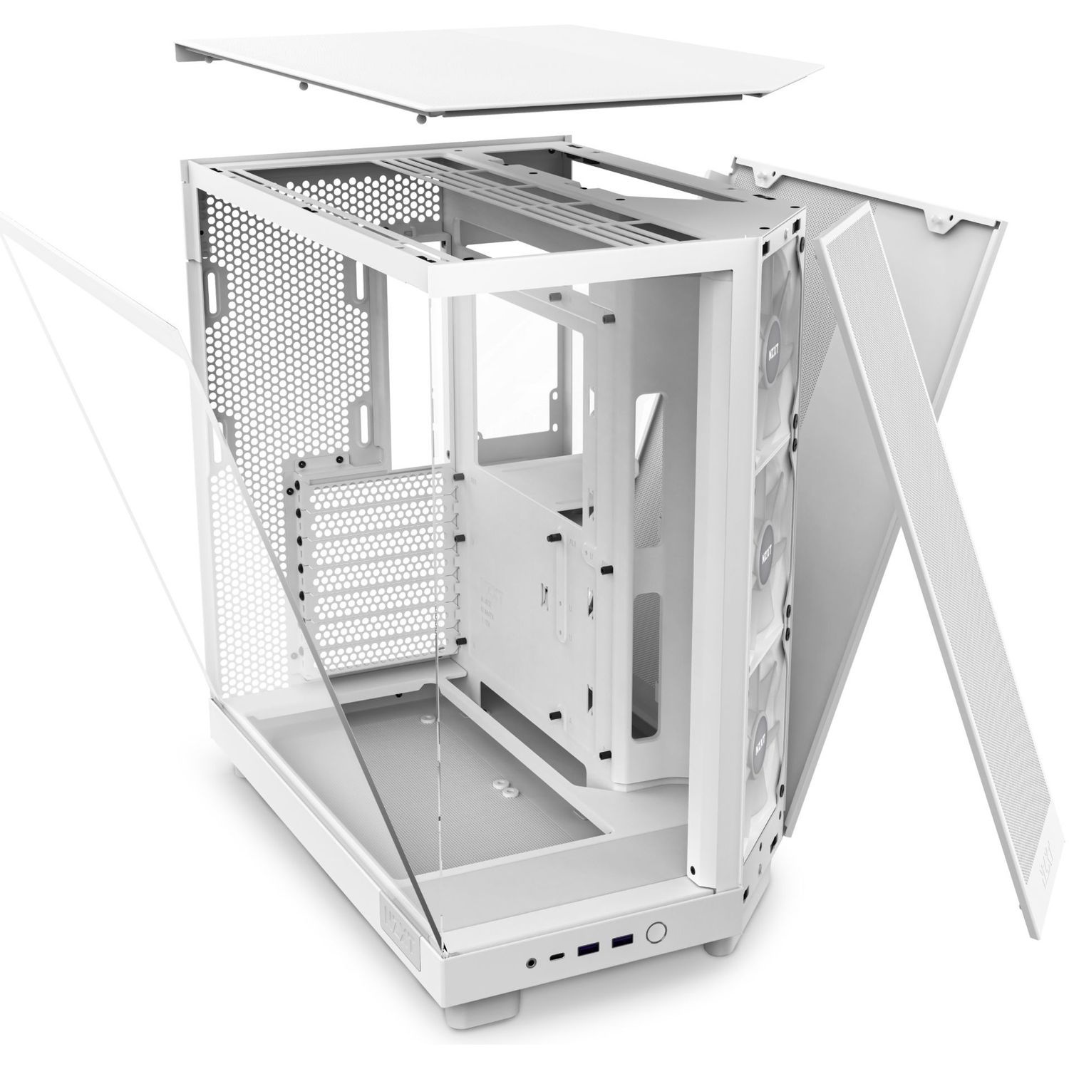 Корпус ПК без блока питания/ Case NZXT H6 Flow RGB (2023), Midi-Tower, TG, 3x120mm RGB, 2xUSB-A 3.2