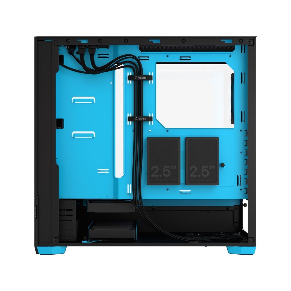 Корпус ПК без блока питания Fractal Design Pop Air RGB Cyan Core TG Clear Tint, Midi-Tower, 3x120mm