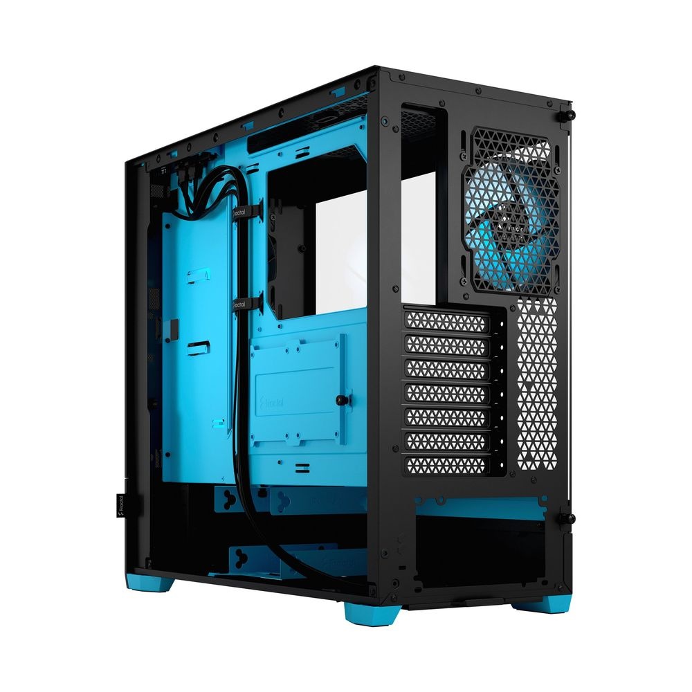 Корпус ПК без блока питания Fractal Design Pop Air RGB Cyan Core TG Clear Tint, Midi-Tower, 3x120mm