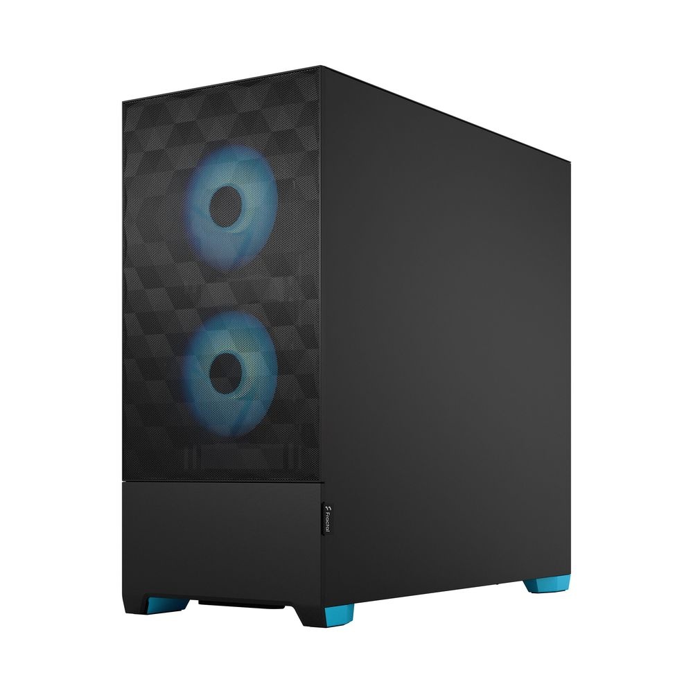 Корпус ПК без блока питания Fractal Design Pop Air RGB Cyan Core TG Clear Tint, Midi-Tower, 3x120mm