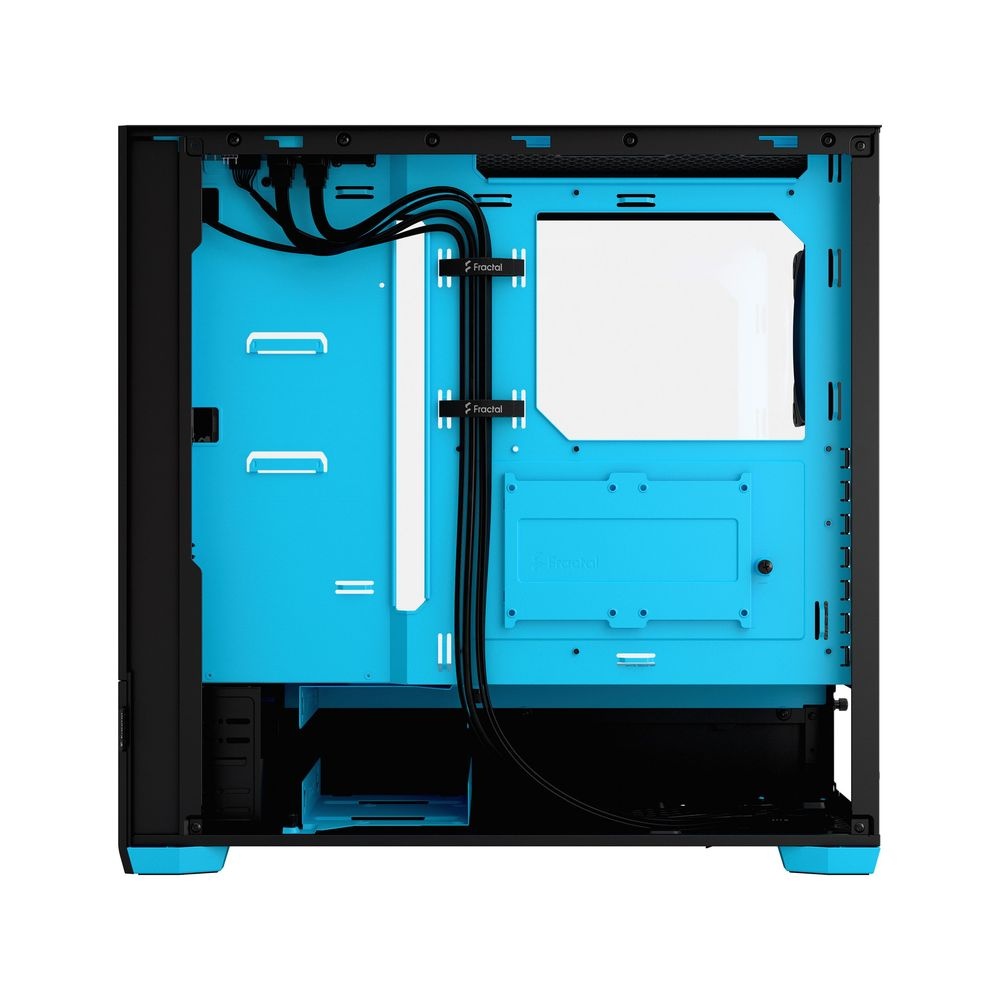 Корпус ПК без блока питания Fractal Design Pop Air RGB Cyan Core TG Clear Tint, Midi-Tower, 3x120mm