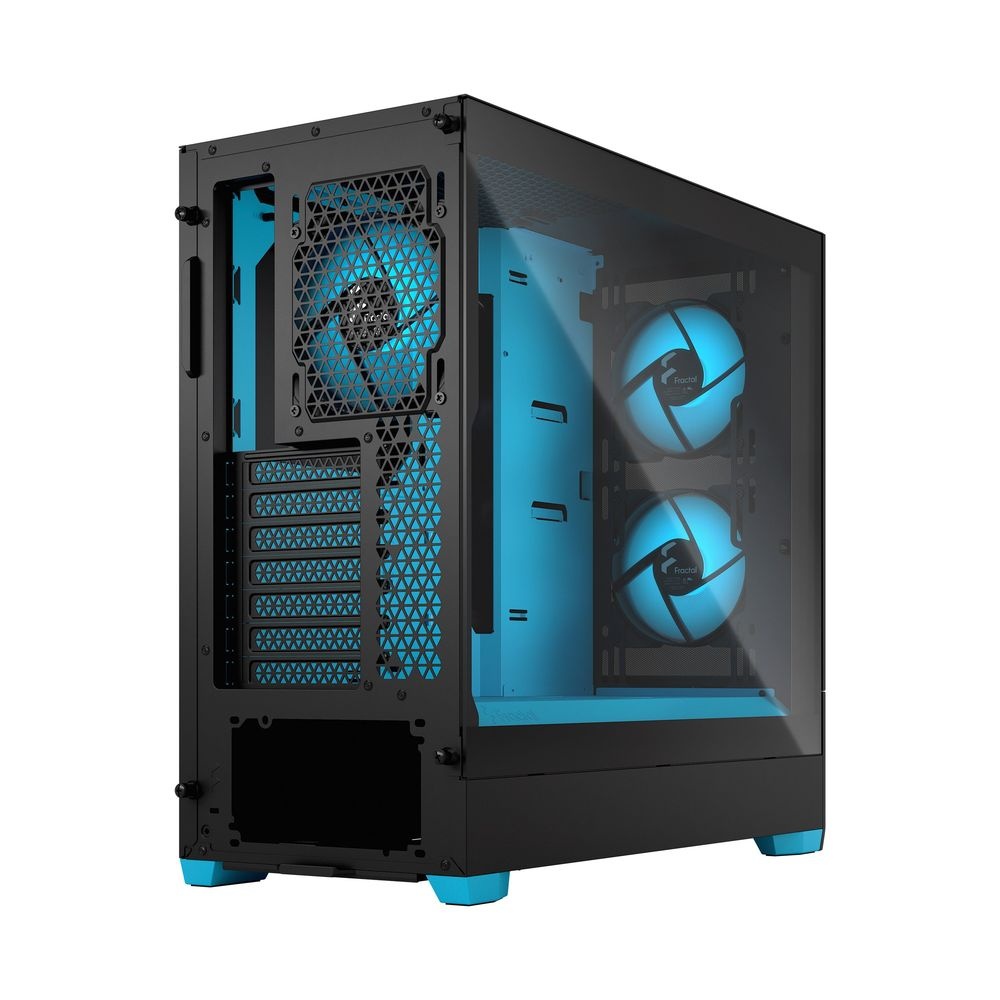 Корпус ПК без блока питания Fractal Design Pop Air RGB Cyan Core TG Clear Tint, Midi-Tower, 3x120mm