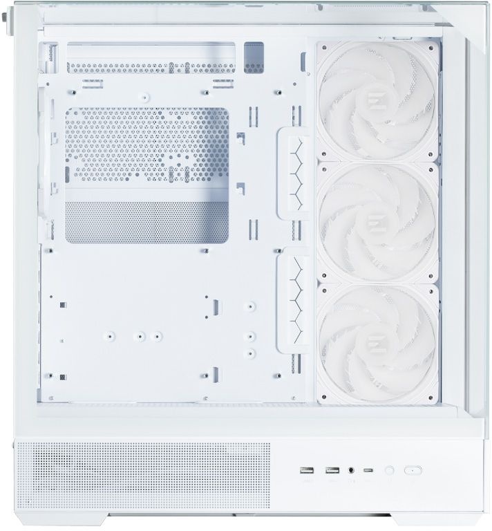 Компьютерный корпус ZALMAN P40 Prism Plus, ATX, белый, WINDOW, 3xCombo (3.5'' or 2.5"), 1xUSB TYPE-C