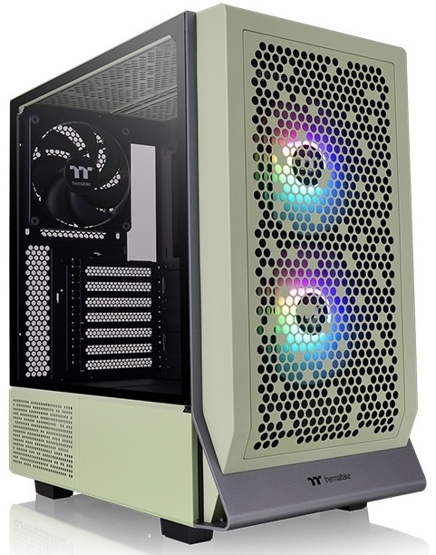 Компьютерный корпус Thermaltake Ceres 300 TG ARGB Matcha зеленый без БП ATX 7x140mm 5x180mm 2xUSB3.0