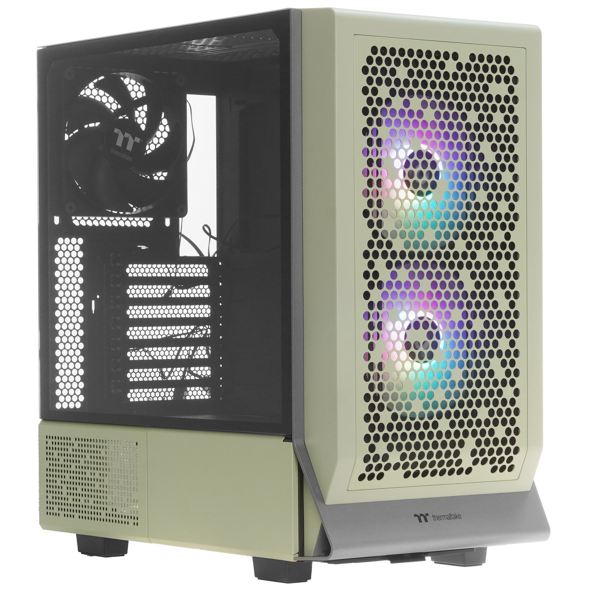 Компьютерный корпус Thermaltake Ceres 300 TG ARGB Matcha зеленый без БП ATX 7x140mm 5x180mm 2xUSB3.0