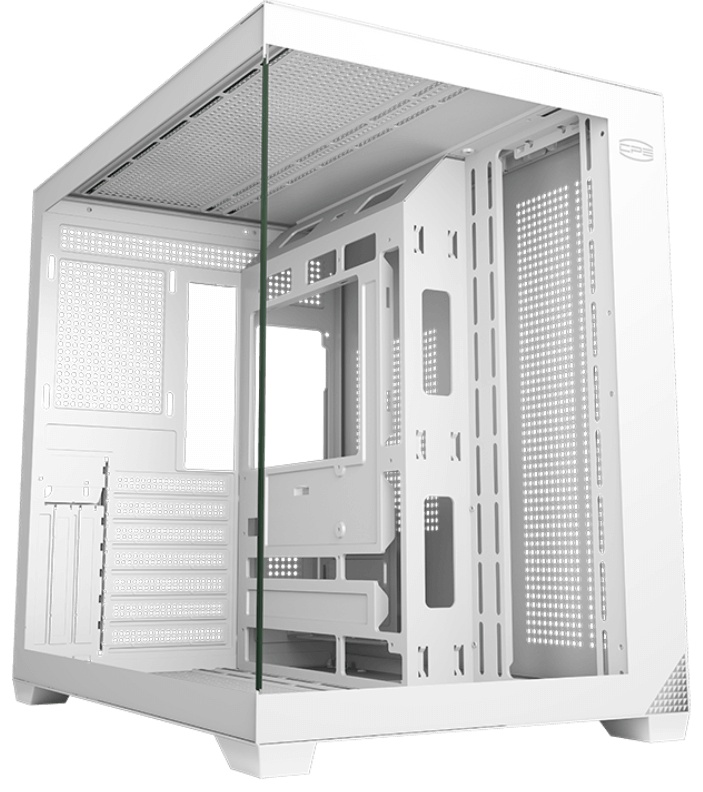 Корпус без блока питания PCCooler C3T700 WH, Midi-Tower, TG, no fans, 1xUSB-A 3.0 + 1xUSB-A 2.0 + 1x