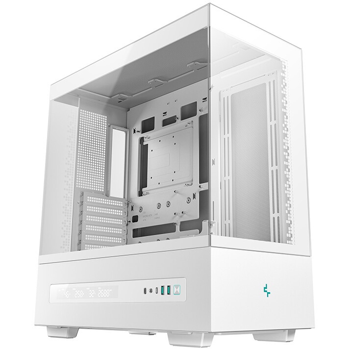 Компьютерный корпус Deepcool CG580 4F V2 WH без БП, боковое окно (панорама), 4x120mm ARGB PWM вентил