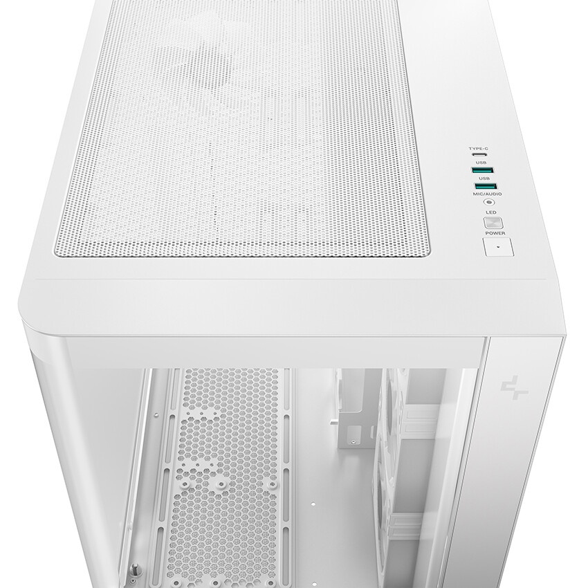Компьютерный корпус Deepcool CG580 4F V2 WH без БП, боковое окно (панорама), 4x120mm ARGB PWM вентил
