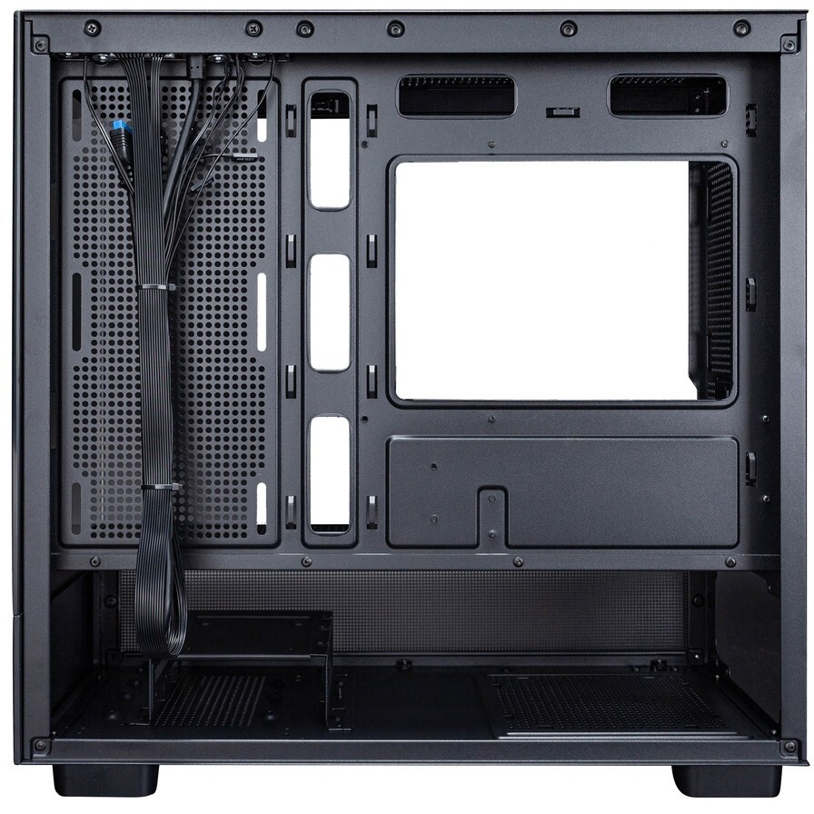 Компьютерный корпус  HSPD F330, Panoramic Mini-tower, черный, TG, 0.5 SPCC, 3x120mm ARGB mATX, mITX