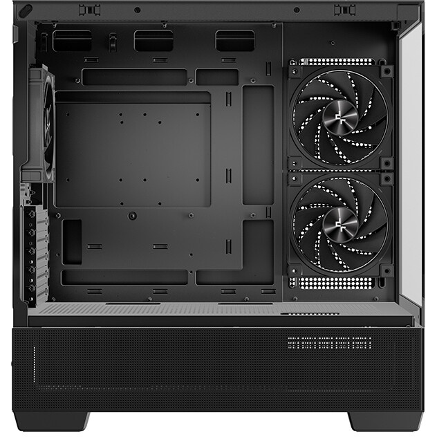 Компьютерный корпус  HSPD F330, Panoramic Mini-tower, черный, TG, 0.5 SPCC, 3x120mm ARGB mATX, mITX