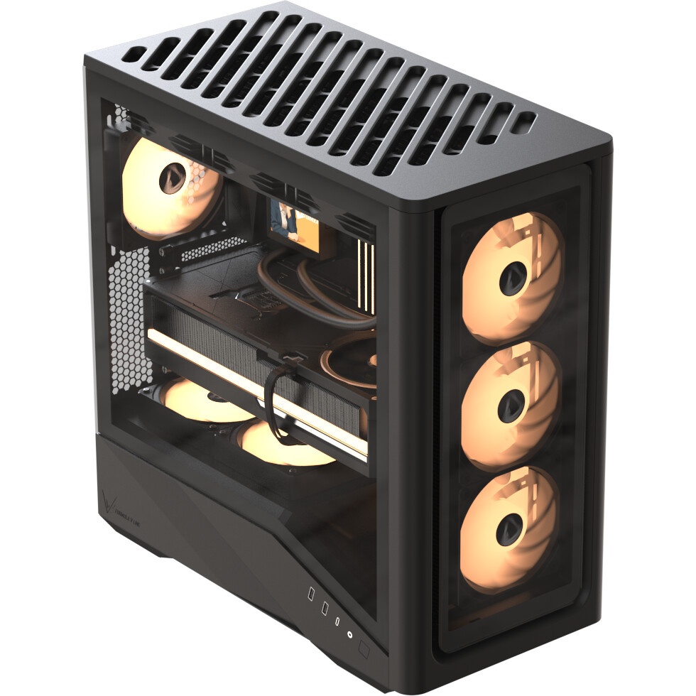 Корпус Hiper BH34-1 черный без БП ATX 5x120mm 2x140mm 2x200mm 1xUSB3.0 audio bott PSU