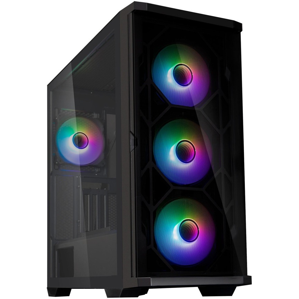 Корпус Hiper BH34-1 черный без БП ATX 5x120mm 2x140mm 2x200mm 1xUSB3.0 audio bott PSU