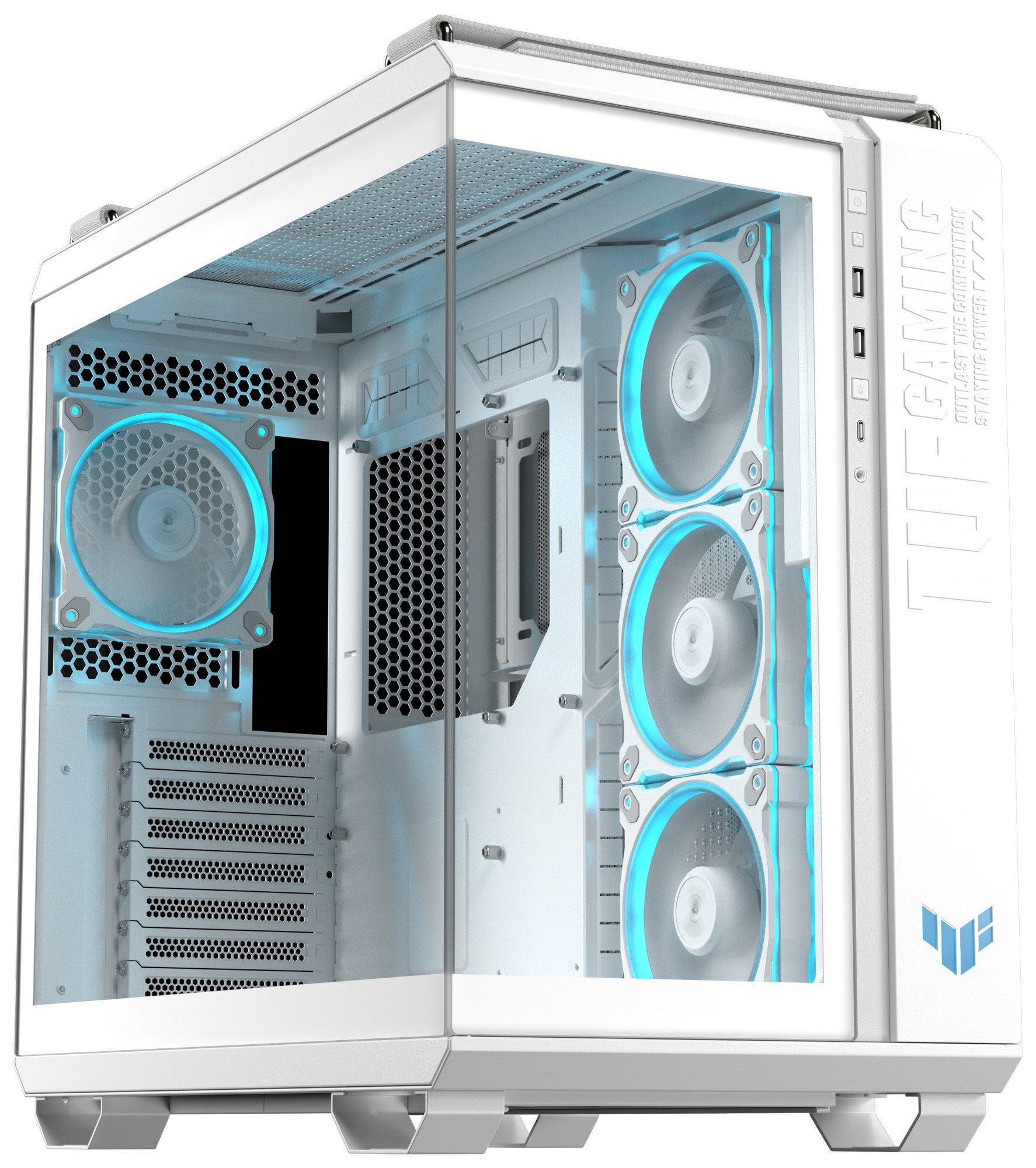 Компьютерный корпус ASUS TUF GAMING GT502 HORIZON TG ARGB белый
