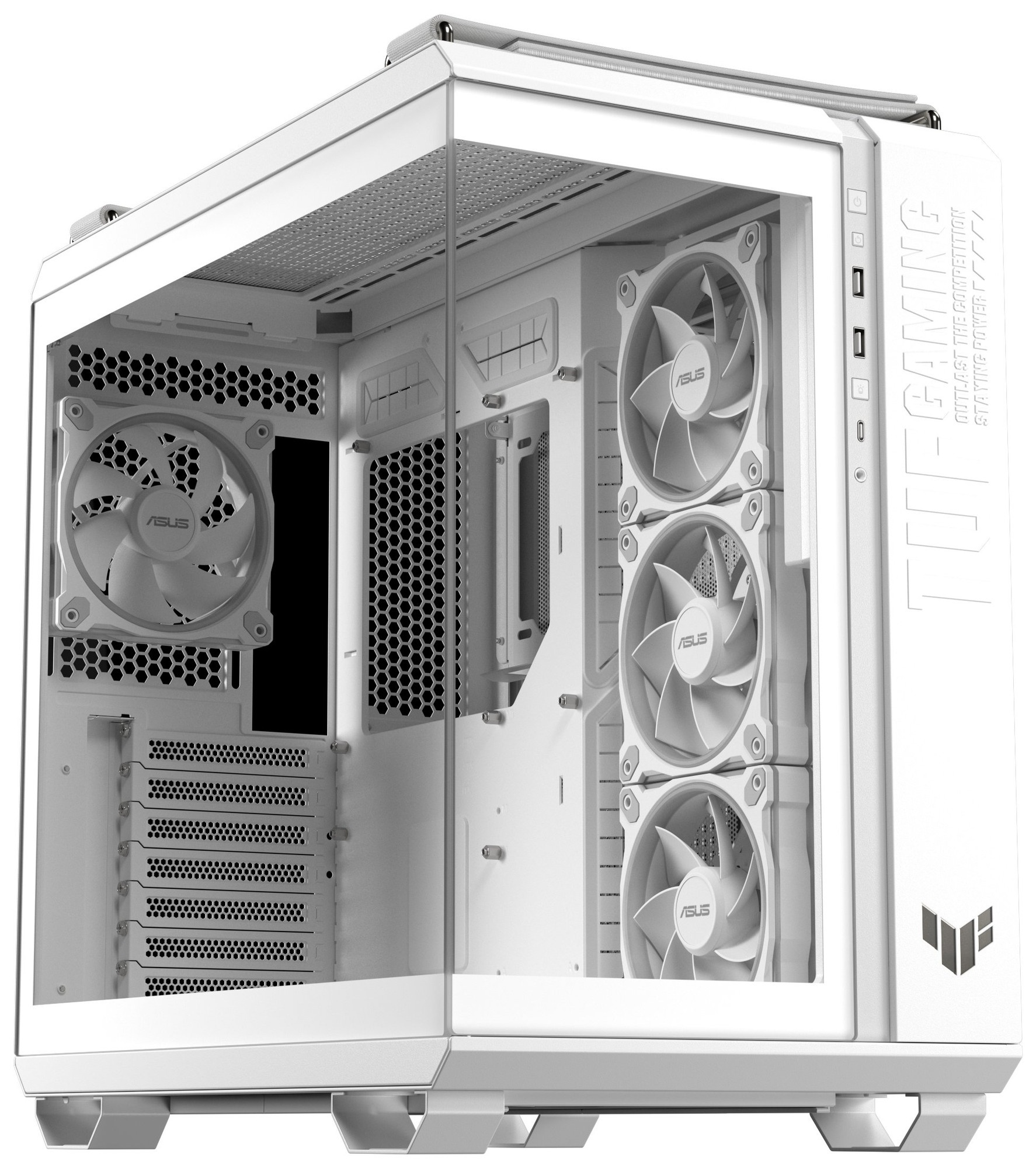 Компьютерный корпус ASUS TUF GAMING GT502 HORIZON TG ARGB белый