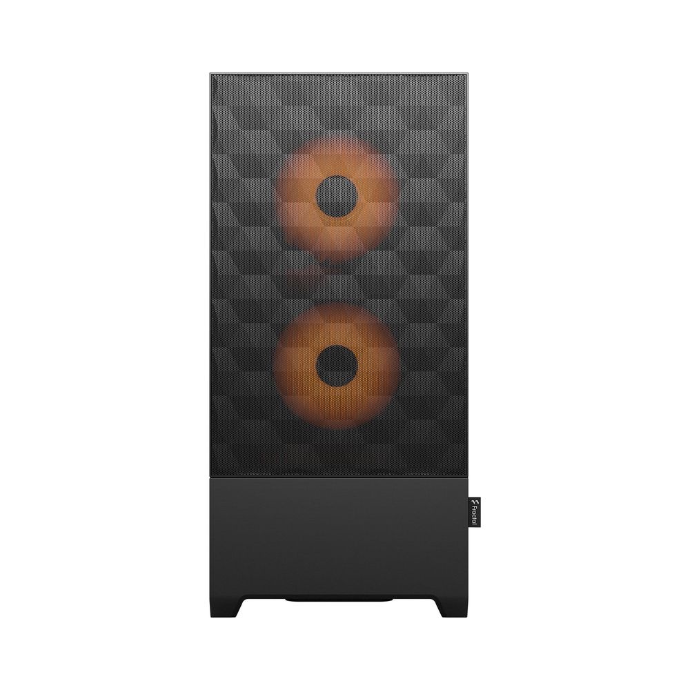 Корпус ПК без блока питания Fractal Design Pop Air RGB Orange Core TG Clear Tint, Midi-Tower, 3x120m