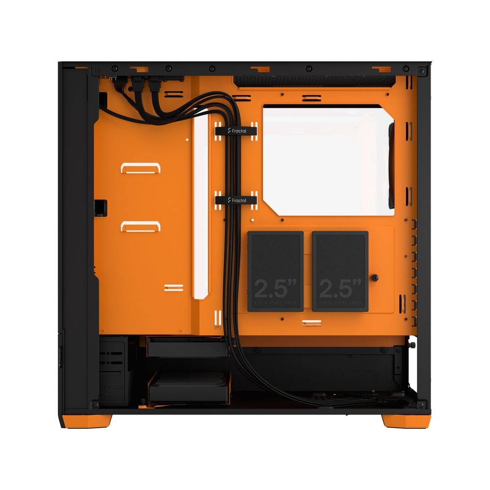 Корпус ПК без блока питания Fractal Design Pop Air RGB Orange Core TG Clear Tint, Midi-Tower, 3x120m
