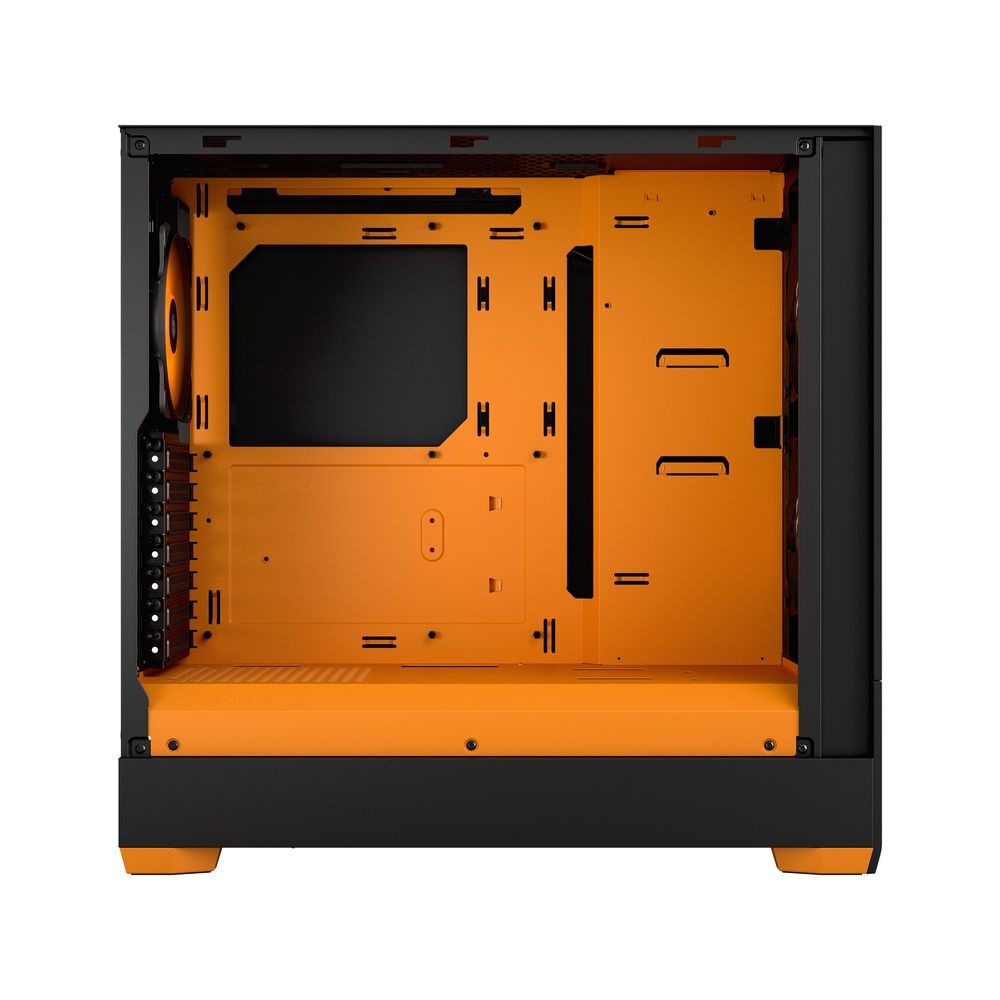 Корпус ПК без блока питания Fractal Design Pop Air RGB Orange Core TG Clear Tint, Midi-Tower, 3x120m