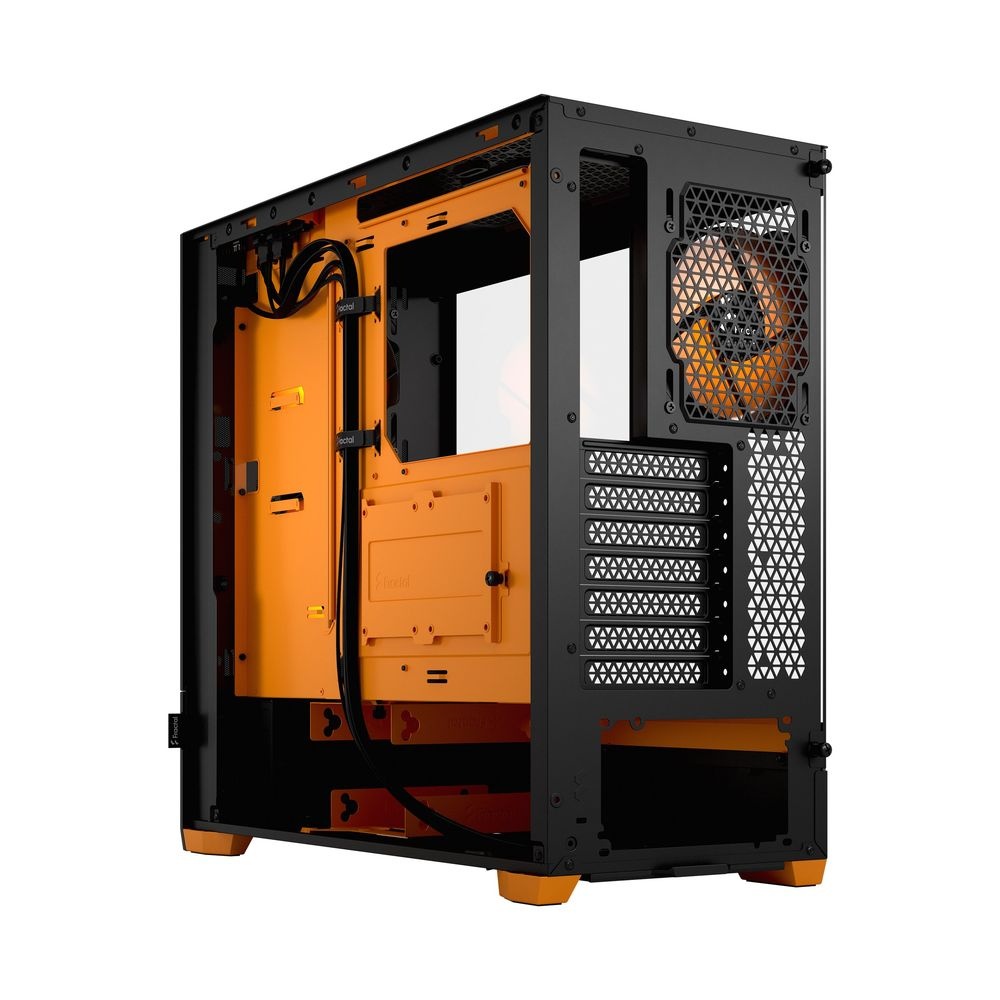 Корпус ПК без блока питания Fractal Design Pop Air RGB Orange Core TG Clear Tint, Midi-Tower, 3x120m