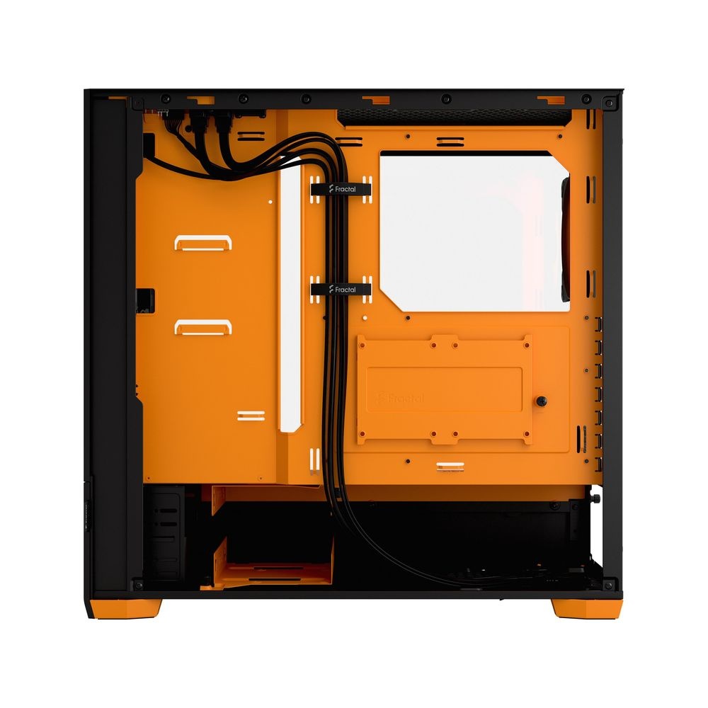 Корпус ПК без блока питания Fractal Design Pop Air RGB Orange Core TG Clear Tint, Midi-Tower, 3x120m