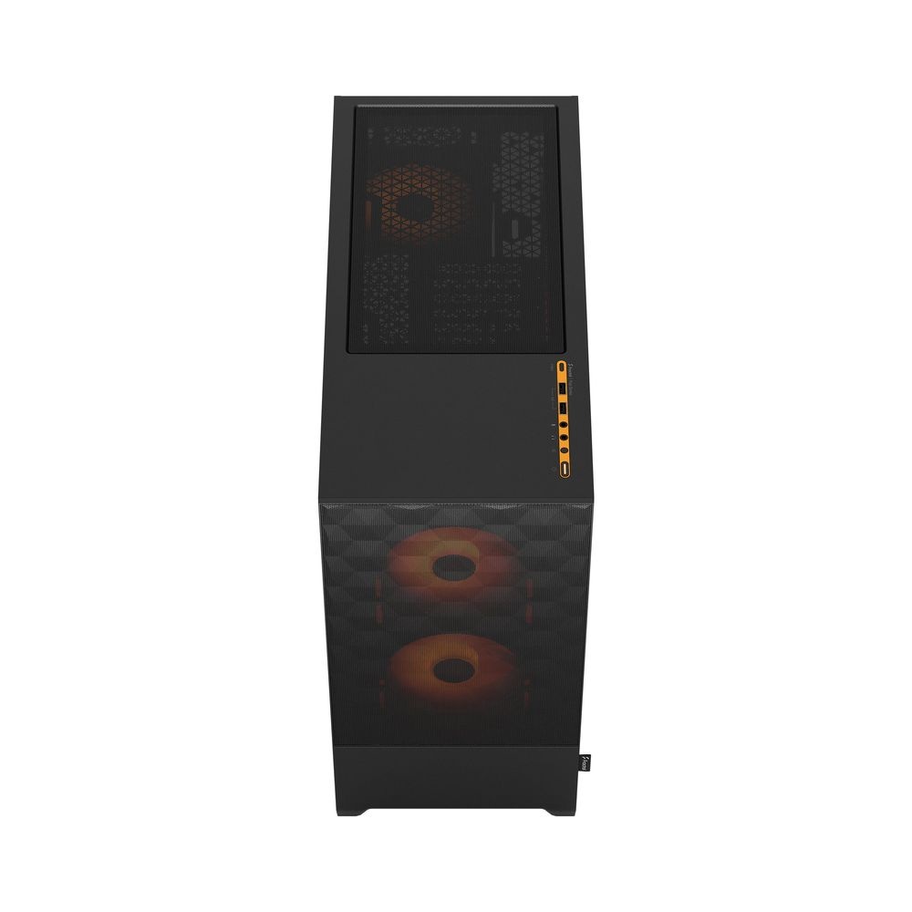 Корпус ПК без блока питания Fractal Design Pop Air RGB Orange Core TG Clear Tint, Midi-Tower, 3x120m