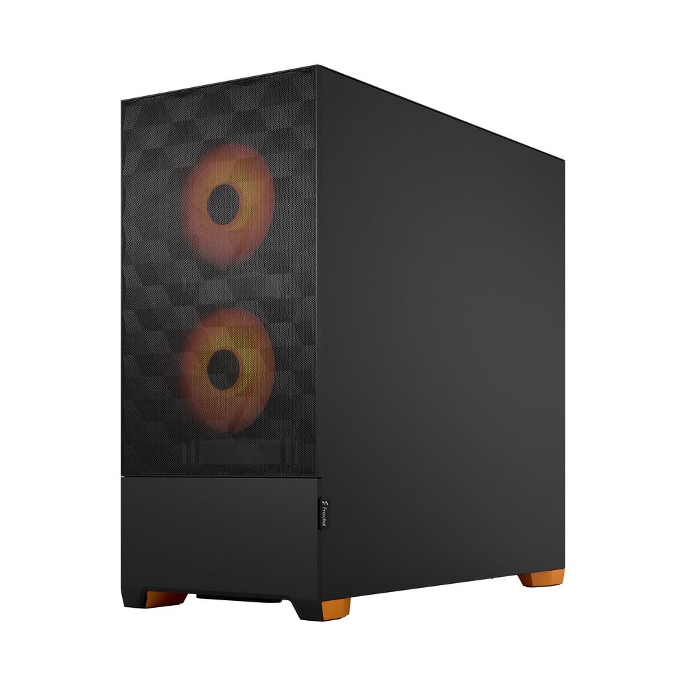 Корпус ПК без блока питания Fractal Design Pop Air RGB Orange Core TG Clear Tint, Midi-Tower, 3x120m