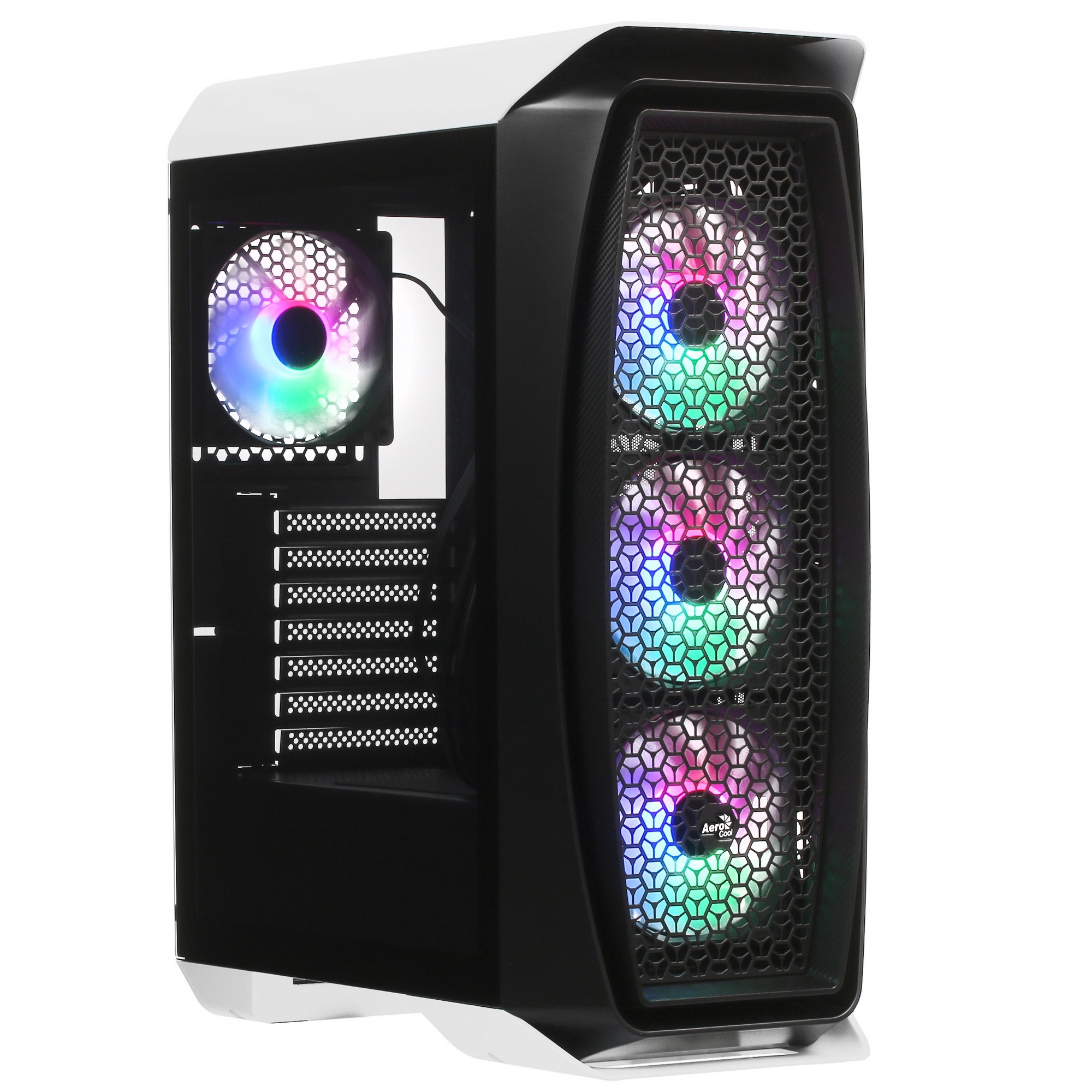 Компьютерный корпус Aerocool / Formula Aero One Frost-G-WT-v1 белый без БП ATX 4x120mm 2x140mm 2xUSB