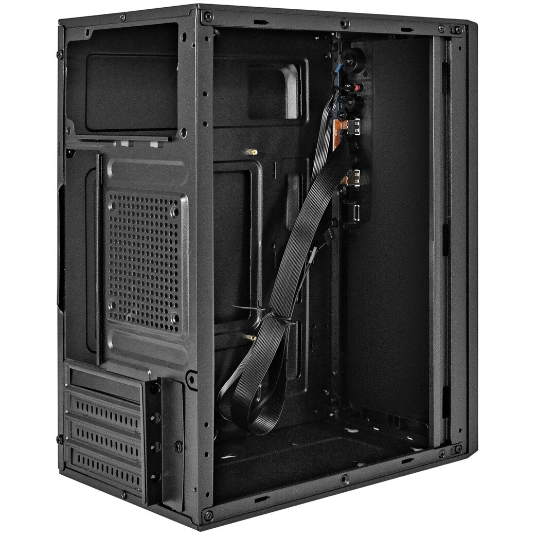 Корпус Minitower ExeGate BAA-308M-UNS500 (mATX, БП UNS500 с вент. 12см, 2*USB, HD Audio, черный)