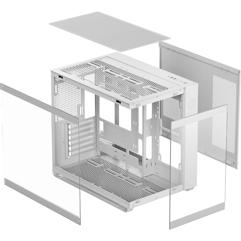 Корпус без блока питания/ Case NZXT H6 Flow, Midi-Tower, TG, 3x120mm, 2xUSB-A 3.2 + 1xUSB-C 3.2, ATX
