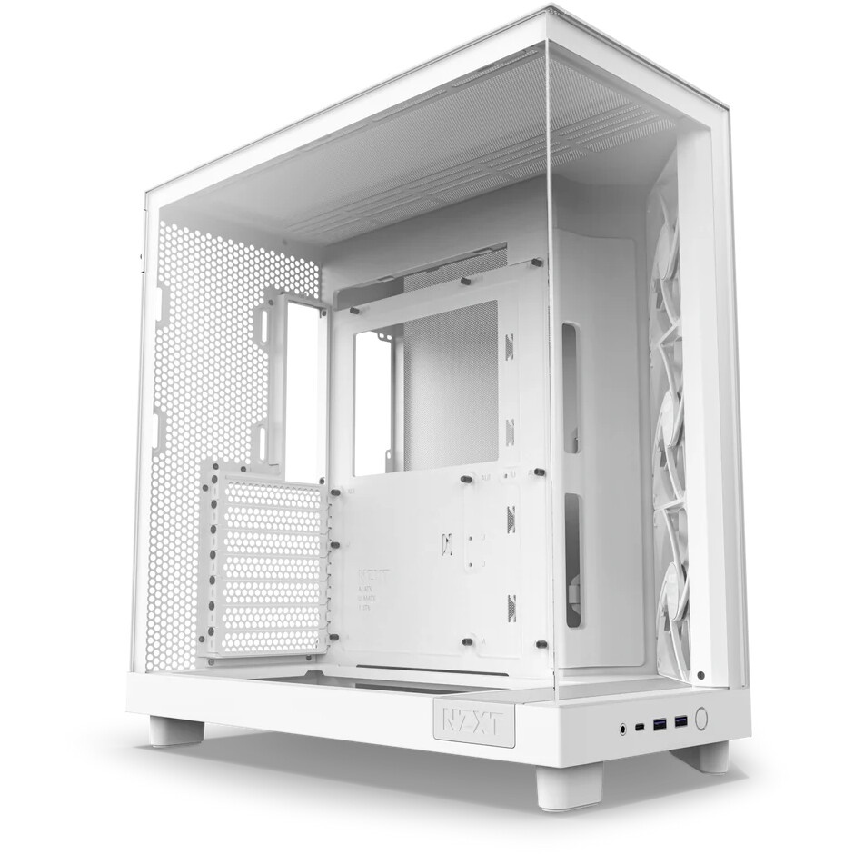 Корпус без блока питания/ Case NZXT H6 Flow, Midi-Tower, TG, 3x120mm, 2xUSB-A 3.2 + 1xUSB-C 3.2, ATX