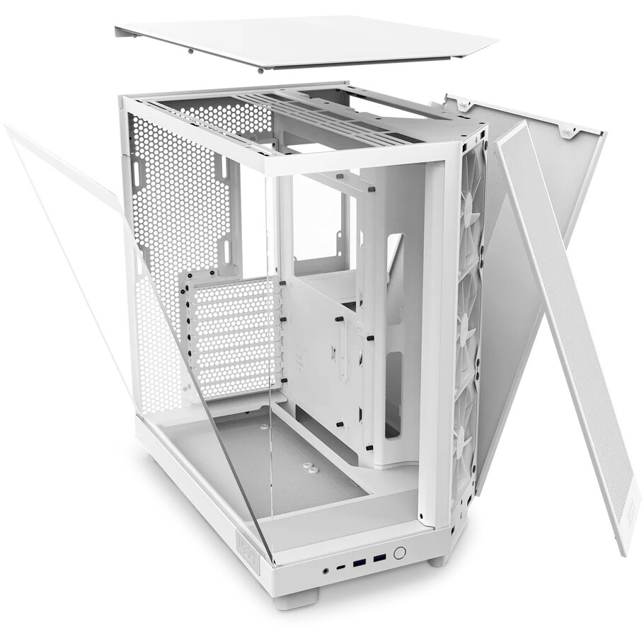 Корпус без блока питания/ Case NZXT H6 Flow, Midi-Tower, TG, 3x120mm, 2xUSB-A 3.2 + 1xUSB-C 3.2, ATX