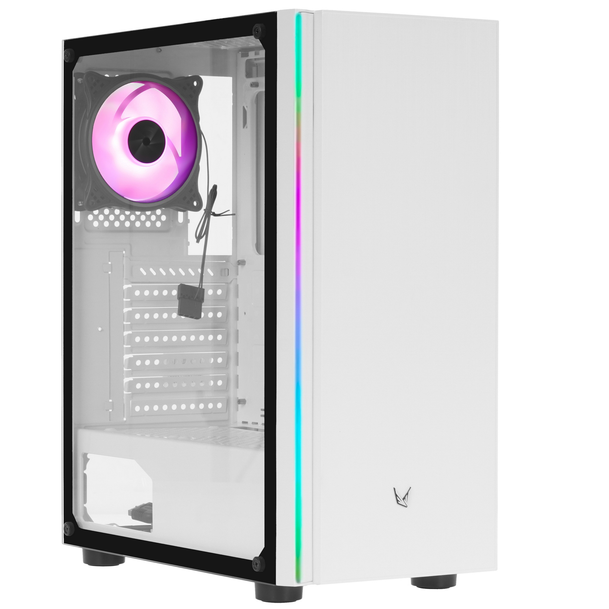 Компьютерный корпус AeroCool / Formula CL-3302W RGB белый без БП ATX 2xUSB2.0 1xUSB3.0 audio bott PS