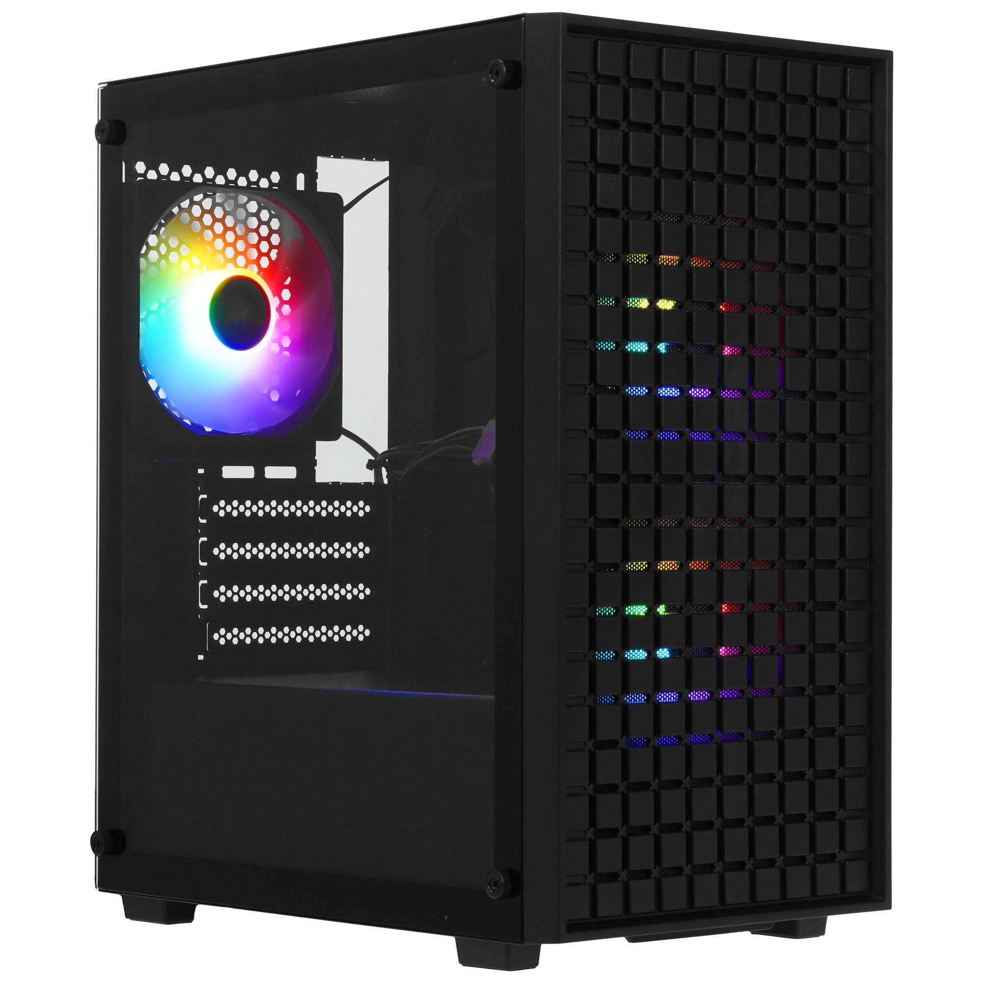 XASTRA Корпус A306M 3FRGB Black mATX/Mesh/ tempered glass / 3x 120mm FC120 FRGB fans/ A306M-3FC12F
