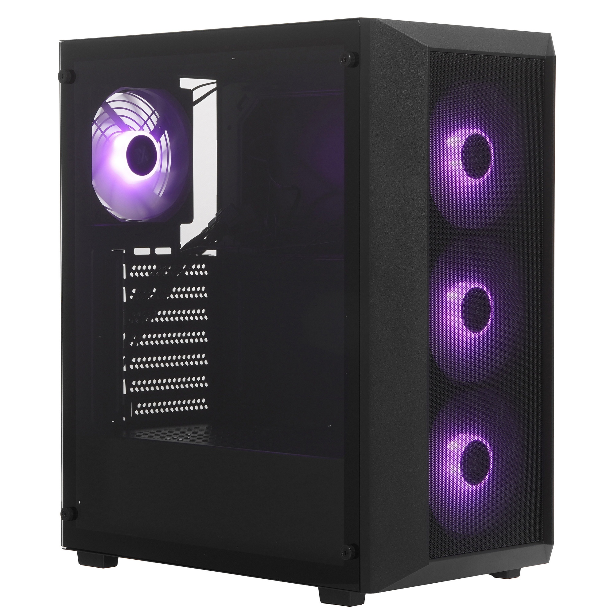 XASTRA Корпус A406 4ARGB Black ATX/Mesh/ tempered glass / 4x120mm ARGB PWM fans/ A406-4FC12A