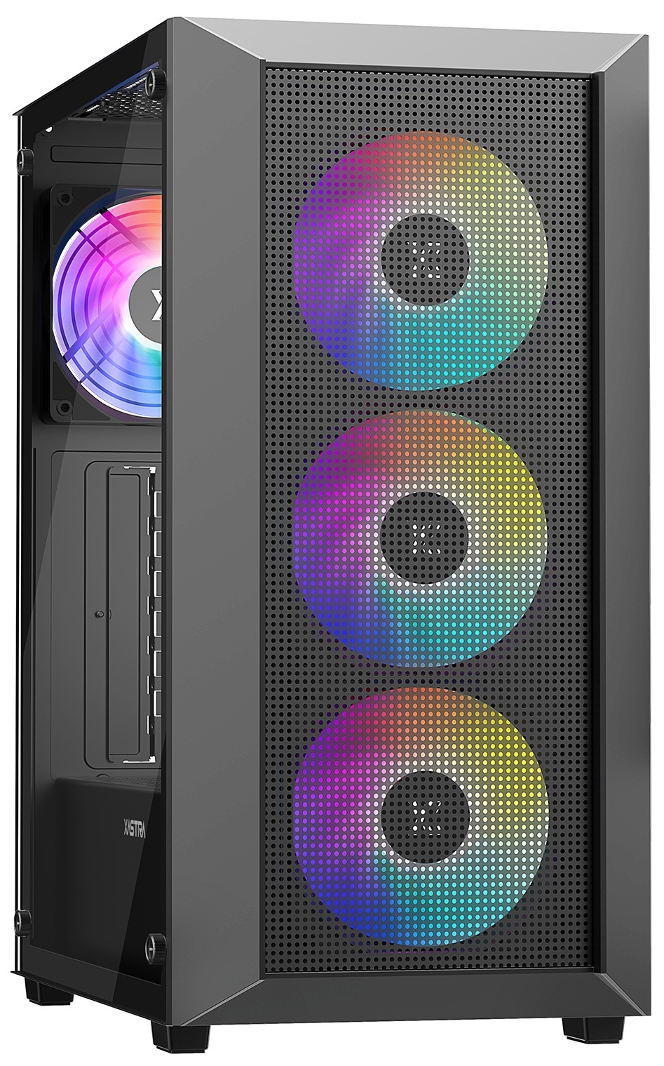XASTRA Корпус A406 4ARGB Black ATX/Mesh/ tempered glass / 4x120mm ARGB PWM fans/ A406-4FC12A