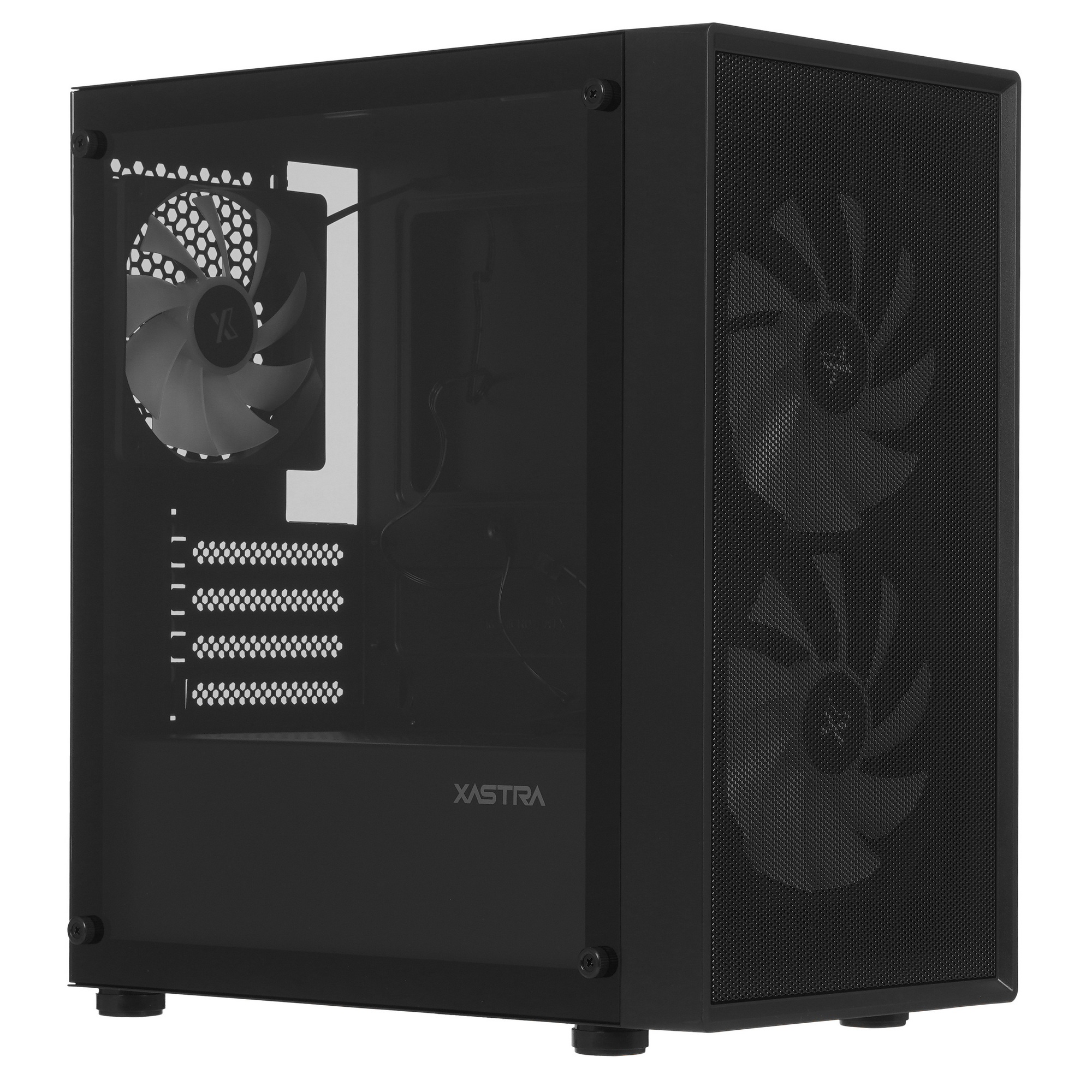 XASTRA Корпус A305M 3FRGB Black mATX/Mesh/ tempered glass / 2x140mm + 1x120mm FRGB fans/ A305M-2FC14