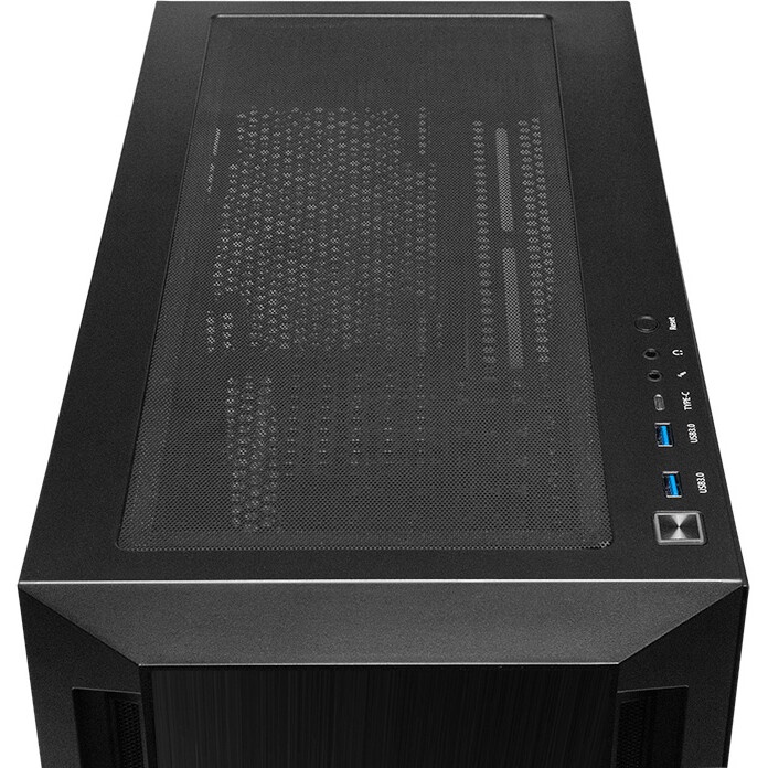 Компьютерный корпус ATX Eurocase A39 ARGB черный без БП закаленное стекло USB 3.0