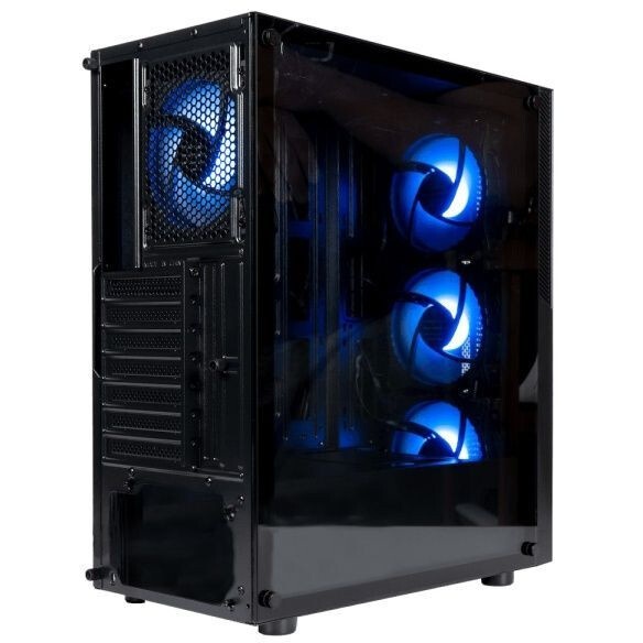 Компьютерный корпус ATX Eurocase A85 4ARGB черный без БП закаленное стекло USB 3.0