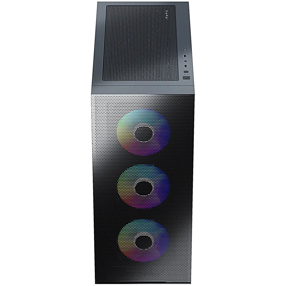 Компьютерный корпус ATX Eurocase A85 4ARGB черный без БП закаленное стекло USB 3.0