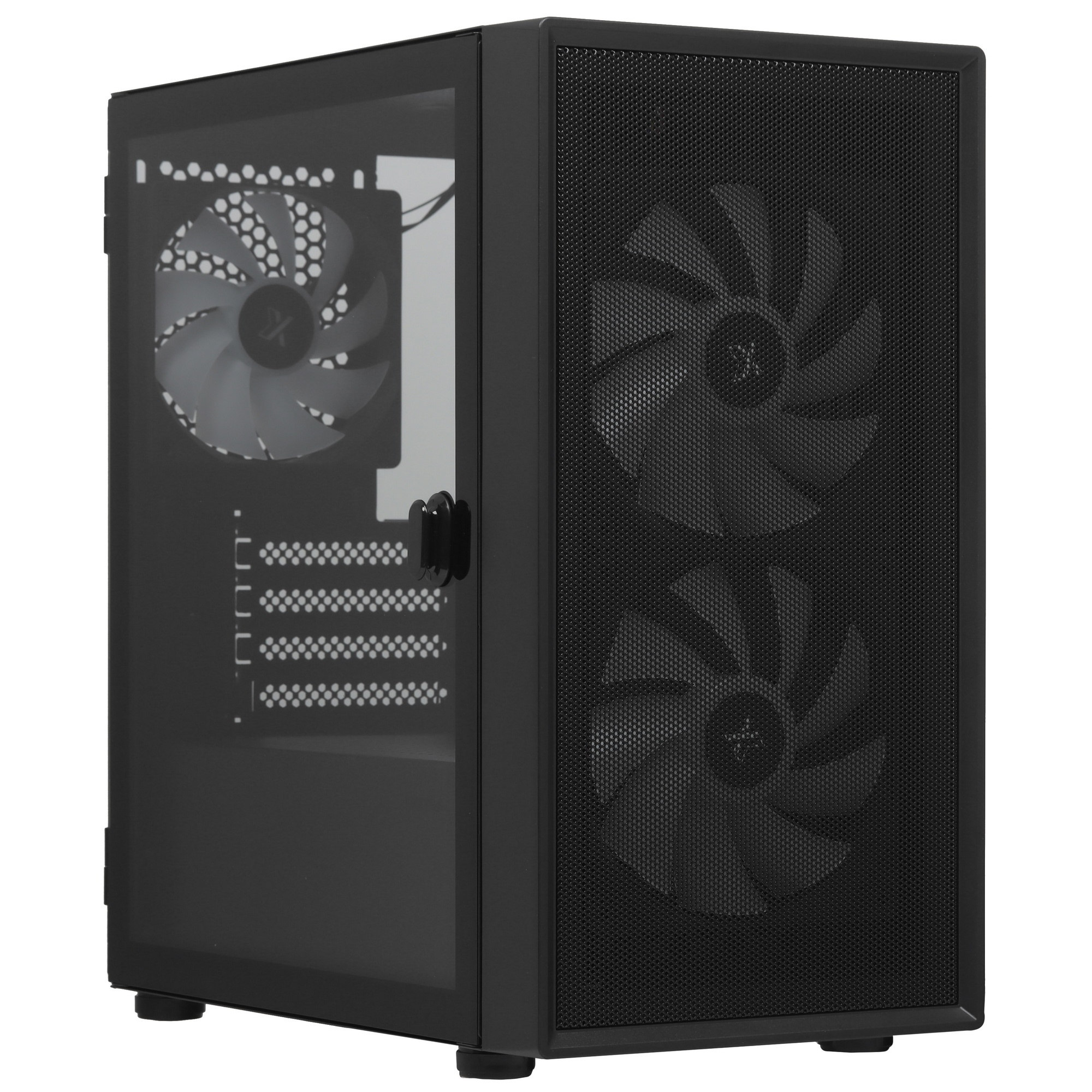 XASTRA Корпус A305M 3ARGB Black mATX/Mesh/ tempered glass / 2x140mm + 1x120mm ARGB PWM fans/ Door/