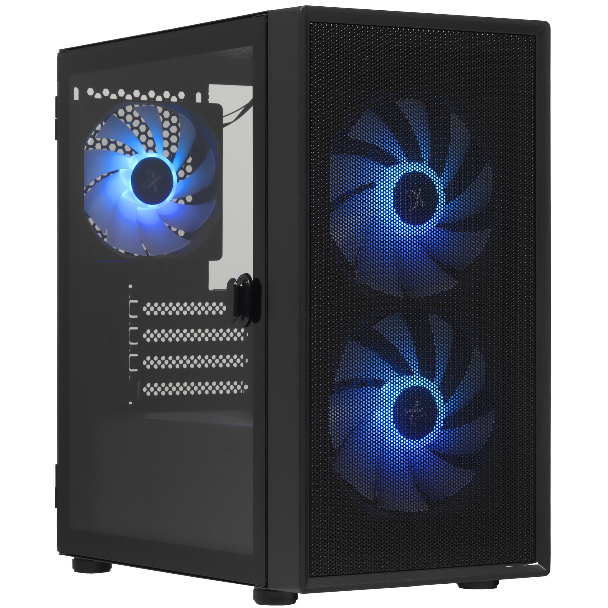 XASTRA Корпус A305M 3ARGB Black mATX/Mesh/ tempered glass / 2x140mm + 1x120mm ARGB PWM fans/ Door/